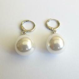 orecchini donna cerchi colore argento con perla