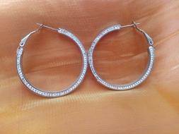 Donna  Cerchi Grandi Con Cristalli Swarovski  Bigiotteria An