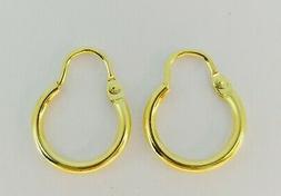 Donna Cerchietto Cerchio Oro Giallo 750 18k Boucles Oreilles