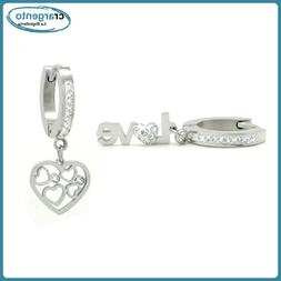 Donna Cerchio Acciaio Inox Con Scritta Love A Cuore Da In Ce