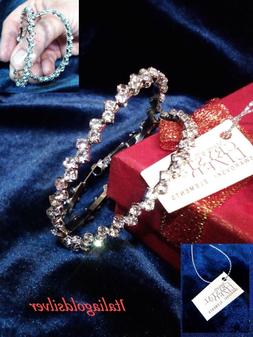 Donna Cerchio Argento Rod. Swarovski Elements Originali Gioi