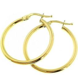 Donna Cerchio Cerchi Oro Giallo 18 Kt Carati Ct 750 1,1 Gr