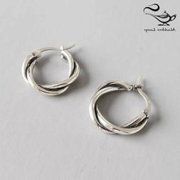 Donna Cerchio Intreccio - Argento 925 - 20 Mm - Bustina Rega