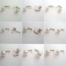 Donna Colore Argento Monachella Perla Bianca Tonda 8 - 10 - 