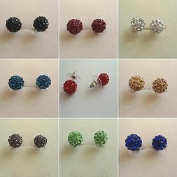 Donna Colore Argento Pallina Sfera Rossi Neri Verdi Blu Ambr