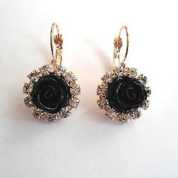 Donna Colore Oro Rosa Con Rosa Onice Nero E Zirconi  - 181 D