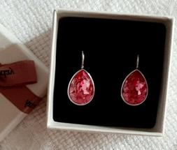 Donna Con Cristalli Rosa/simile Swarovski/forma Di Goccia/id