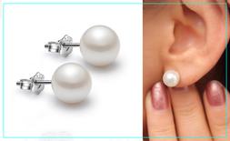 Donna Con Perla Argento 925% Da 10 Mm Ragazze Cerimonia