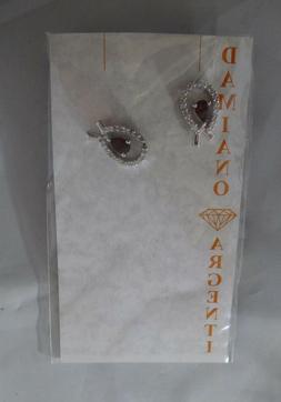 Donna Con Pietre Rosso Scuro, Strass, Granaio Kt. 0,80 Gocci