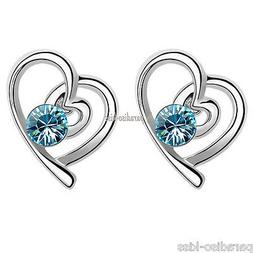Donna Cristallo Swarovski Elements Cuore Celeste Or10