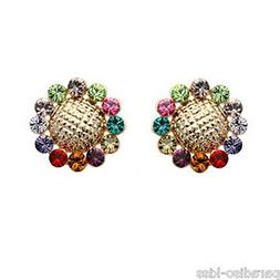 Donna Cristallo Swarovskii Elements Girasole Multicolore Or9