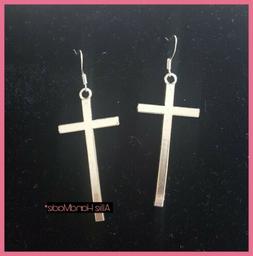 Donna Croce Lunga Argento Semplice