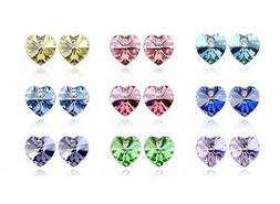 Donna Cuore Collana Punto Luce Paio Coppia Cristallo Swarovs