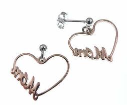 Donna Cuore Mom Bicolore Argento 925 Oro Rosa Nichel Free Re
