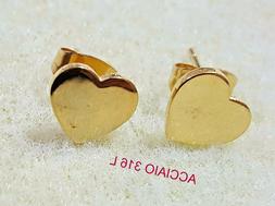 Donna Cuore Punto Luce Acciaio 316l Oro Lobo Anallergici Rag