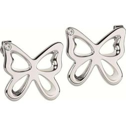 Donna Delight Sip05 Farfalla Farfalle Acciaio Diamante