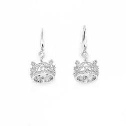 Donna Amen Ec1 Argento 925% Corone Swarovski Pendenti New