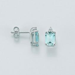 Donna Miluna Erd2271 Oro Bianco Acquamarina Diamanti Earring