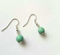 Donna Fatto A Mano Con Perline 8mm Turchese Piccoli  Handmad