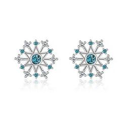 Donna Fiocco Di Neve In Cristallo By Swarovski Bianco E Blu
