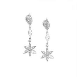 Donna,morellato,fiore Acciaio E Cristalli,pendenti,argento R