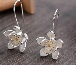 Donna Fiore Argento 925 Oro / Women Earring Flower Silver 92