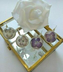 Donna Fiori Veri Pendenti Donna Ortensia Orecchini Lobo Fior