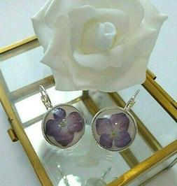 Donna Fiori Veri Pendenti Donna Ortensia Orecchini Lobo Fior