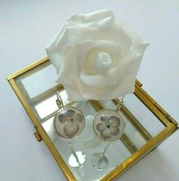 Donna Fiori Veri Pendenti Donna Ortensia Orecchini Lobo Fior