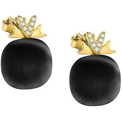 Donna Morellato Gemma Argento Sakk106 Earrings Pietre Nere O