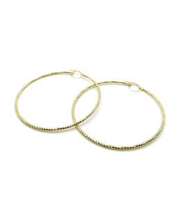 Donna Oro Giallo 18 Kt 750 - Cerchio Grande - Gold Earrings 