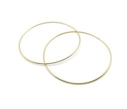 Donna Oro Giallo 18 Kt 750 - Cerchio Grande - Gold Earrings 