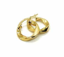 Donna Oro Giallo 18 Kt 750 - Cerchio Torchon - Gold Earrings