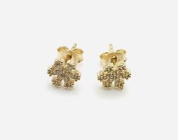Donna Oro Giallo 18 Kt - Fiocco Di Neve Zirconi - Gold 18k E