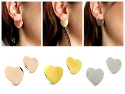 Donna In Acciaio Inox A Lobo Cuore Bottone Da Per Argento Or