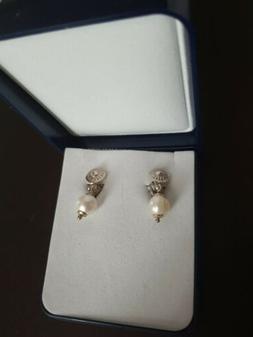 Donna In Argento 925 Con Piccola Perla Nuovi