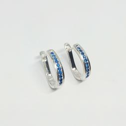 orecchini donna in argento con pietre blu