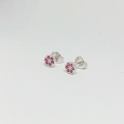 Donna In Argento Con Pietre Rosse Incastonate