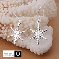 Donna In Argento Sterling 925 Silver Motivo Fiocco Di Neve P