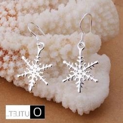 Donna In Argento Sterling 925 Silver Motivo Fiocco Di Neve G