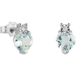 Donna In Oro Bianco Con Diamante E Acquamarina 20086602