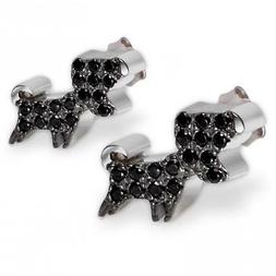 Donna Jack & Co. Jce0503 Argento 925% Cane A Lobo Cat Pietre