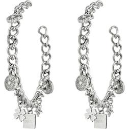 Donna Liu Jo Lj1304 Cerchio In Acciaio Silver Con Ciondoli C