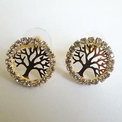 Donna Lobo Colore Oro Albero Della Vita Zirconi Bianchi - 12