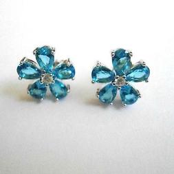 orecchini donna lobo fiore colore argento con