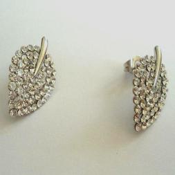 Donna Lobo Foglia  Colore Argento Con Zirconi Bianchi - 115 