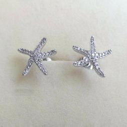 Donna Lobo Stella Marina Colore Argento Con Zirconi Bianchi 