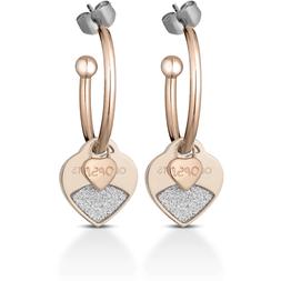 Donna Ops Objects Opsor-435 Cerchio Oro Rosa Cuore Con Glitt