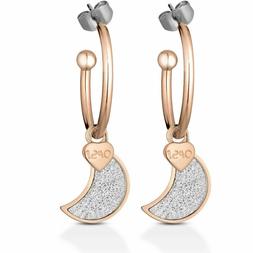 Donna Ops Objects Opsor-439 Acciaio Oro Rosa Luna Con Glitte