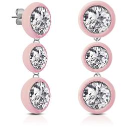 Donna Ops Objects Opsor-668 Pendenti Acciaio Smalto Rosa E D